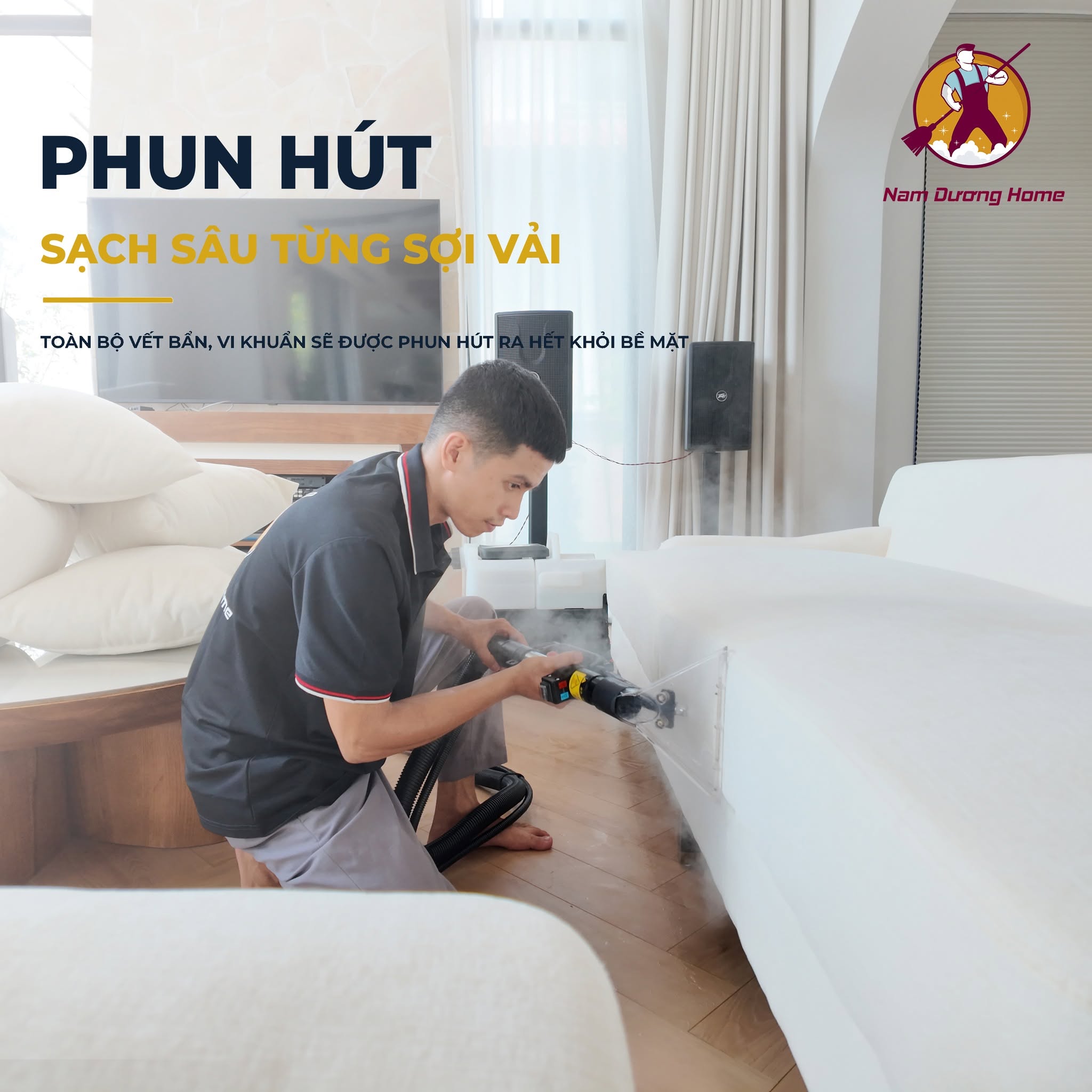 Quy trình vệ sinh 8 bước chuẩn hoá tại Nam Dương Home có gì khác biệt?
