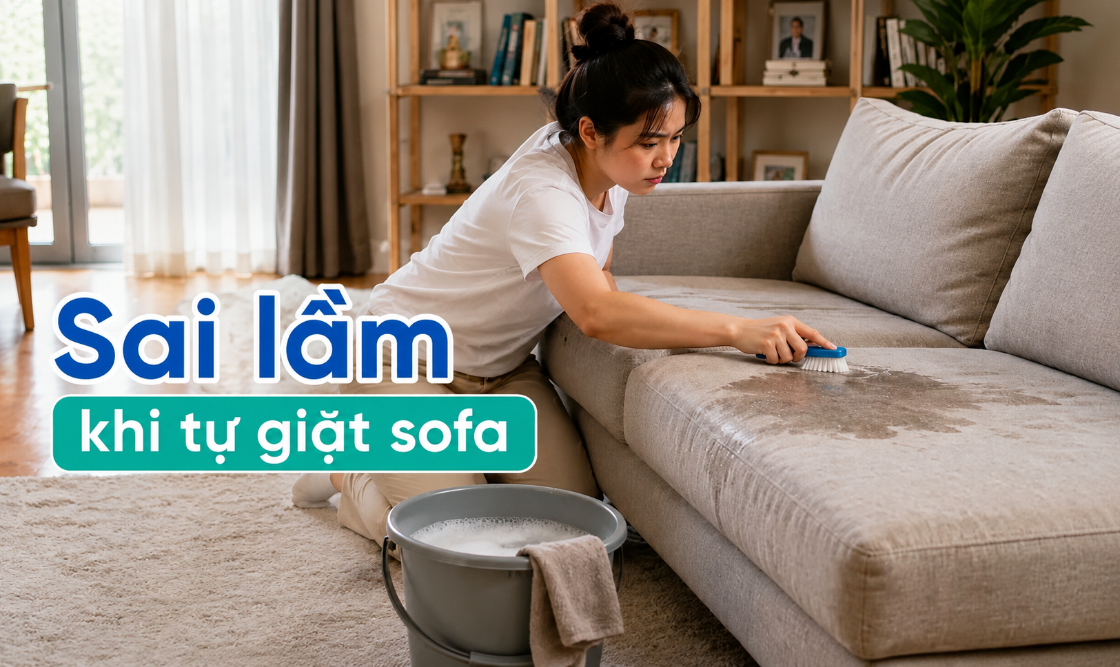 Sai lầm khi giặt ghế sofa